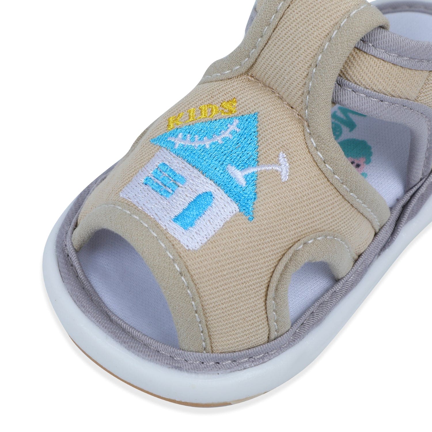 Baby Moo My Pet's House Chu-Chu Sound Breathable Anti-Skid Sandals - Beige - Baby Moo