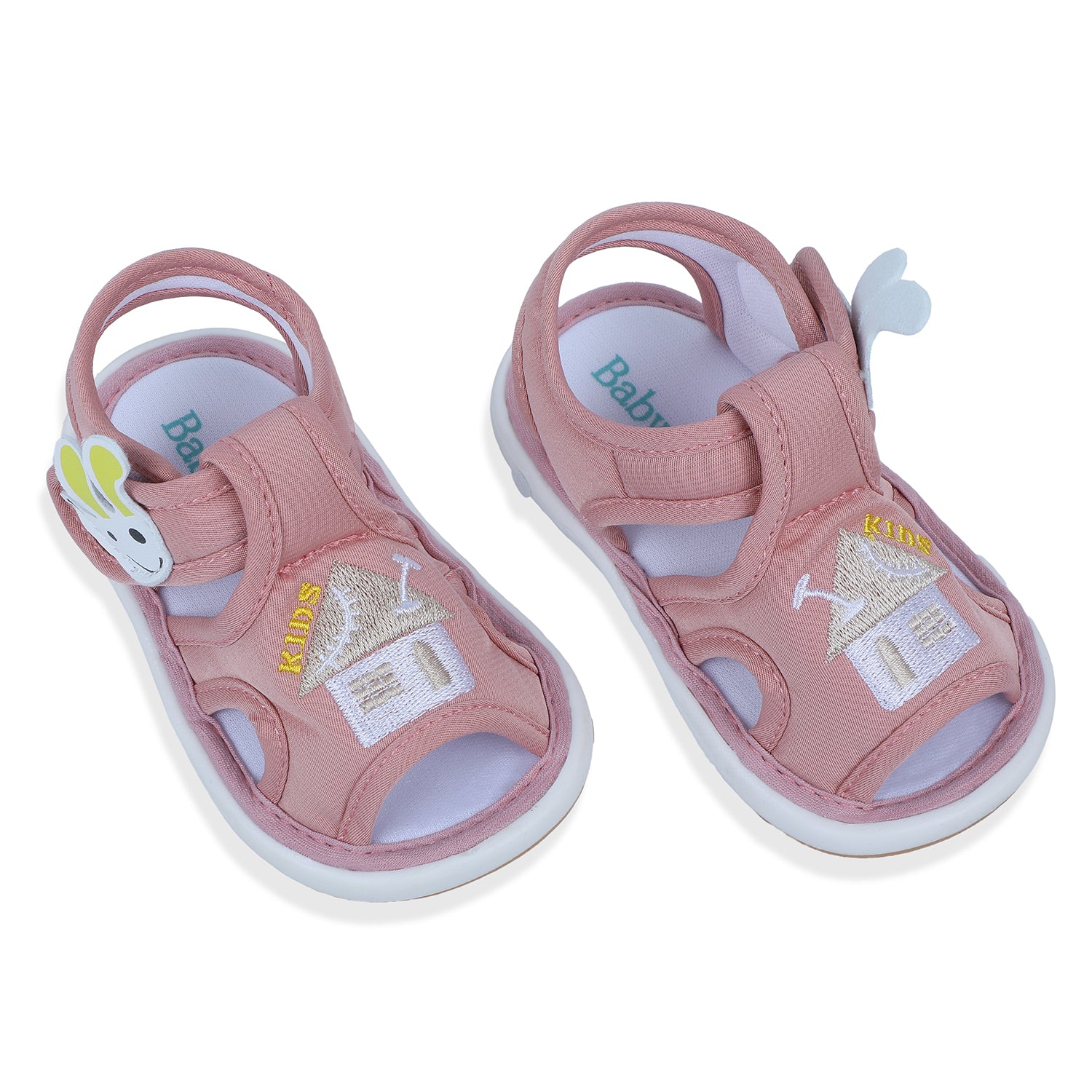 Baby Moo My Pet's House Chu-Chu Sound Breathable Anti-Skid Sandals - Pink