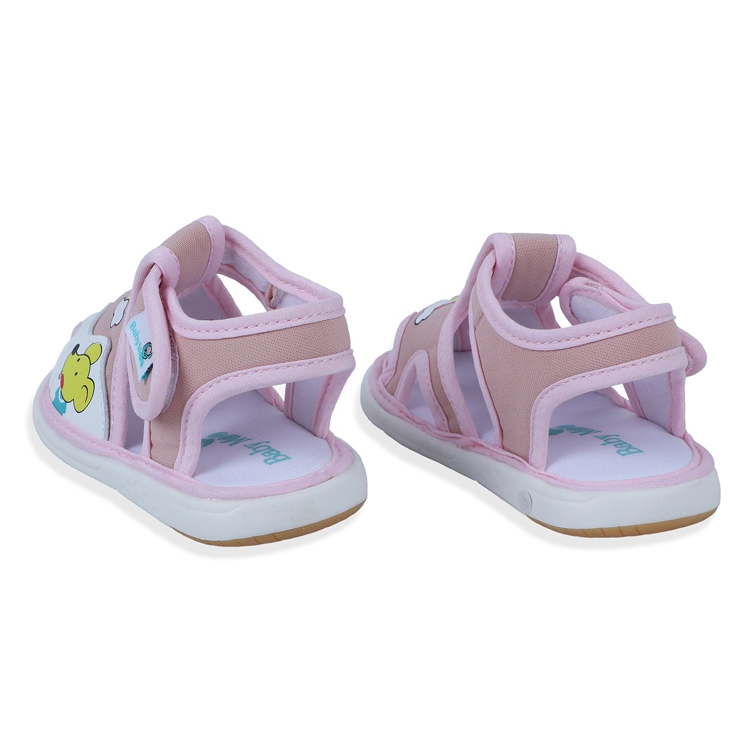 Baby Moo Rainbow Chu Chu Sound Breathable Anti Skid Sandals Pink