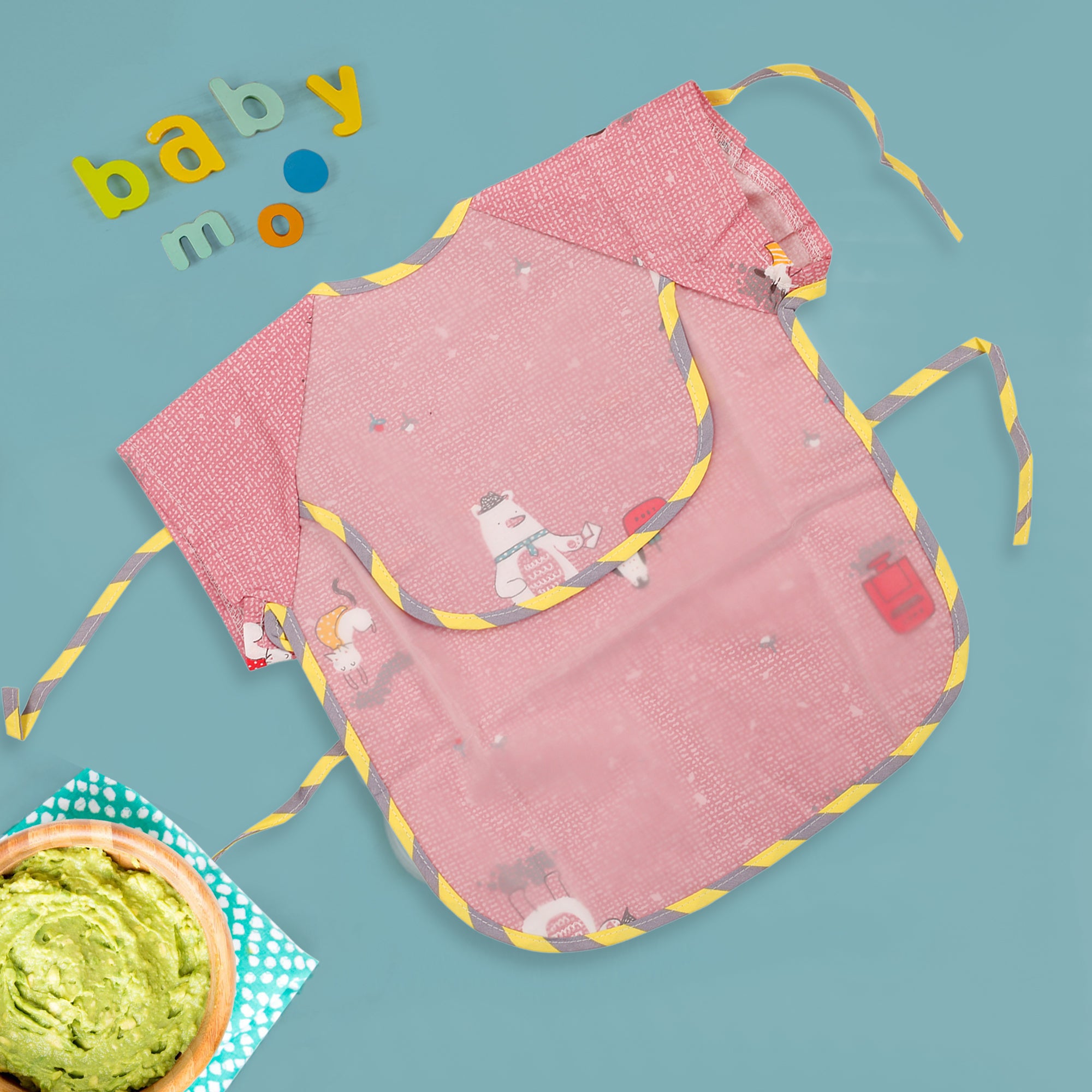 Nature Lover Pink Wear Me Bib - Baby Moo