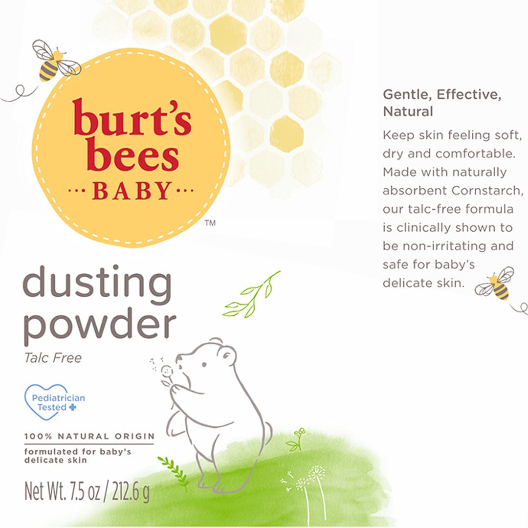 Burt's Bees Baby Dusting Talc Free Powder - 212.6 grm - Baby Moo
