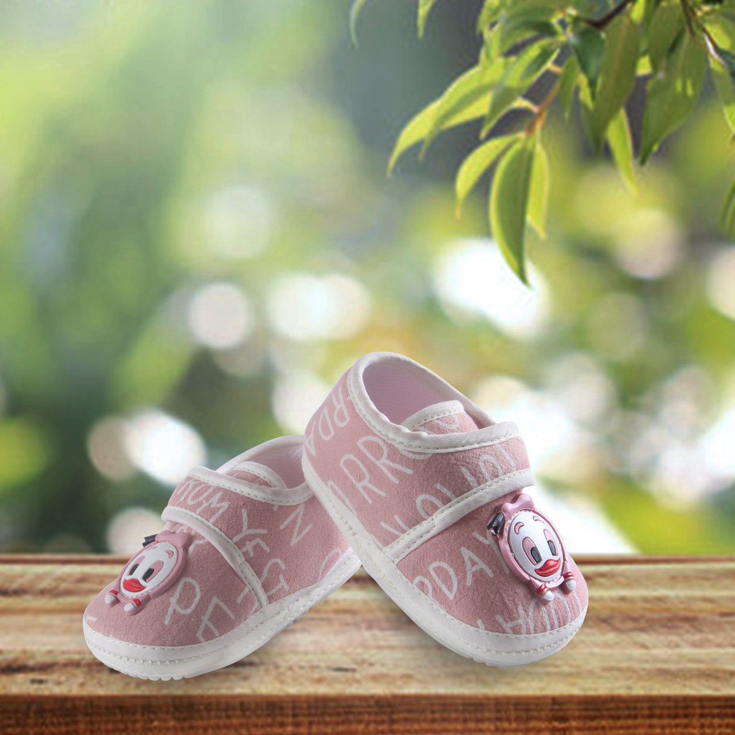 Non-slip Booties with Strap Kids Shoes Duck - Mauve