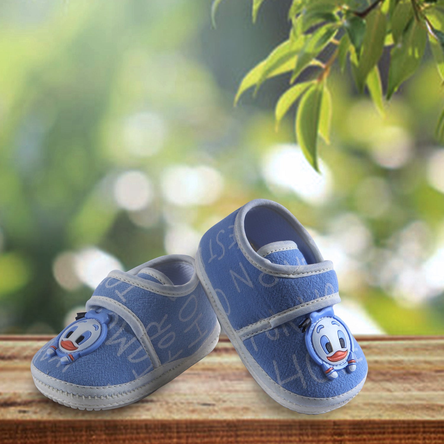 Non-slip Booties with Strap Kids Shoes Duck - Blue