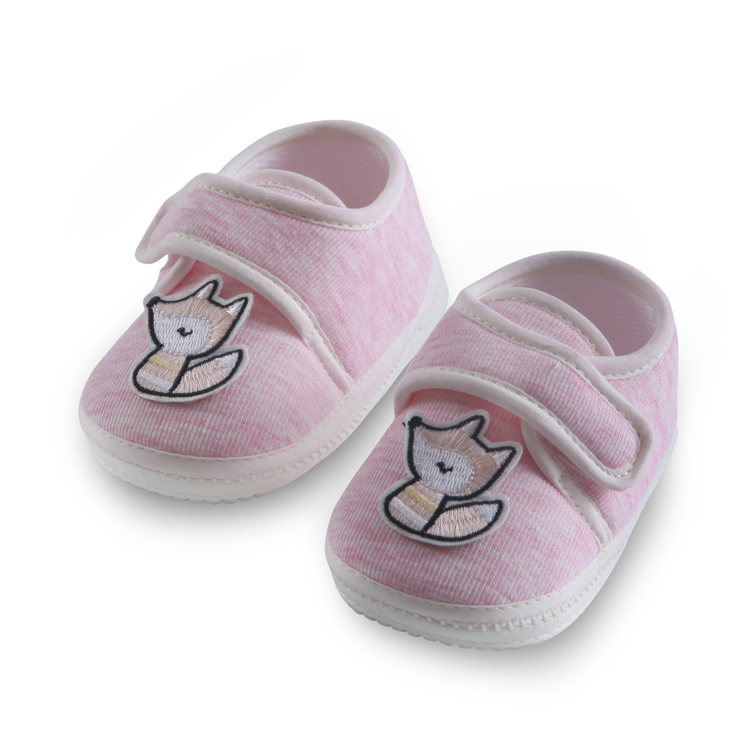 Non-slip Booties with Strap Kids Shoes Fox - Pink - Baby Moo