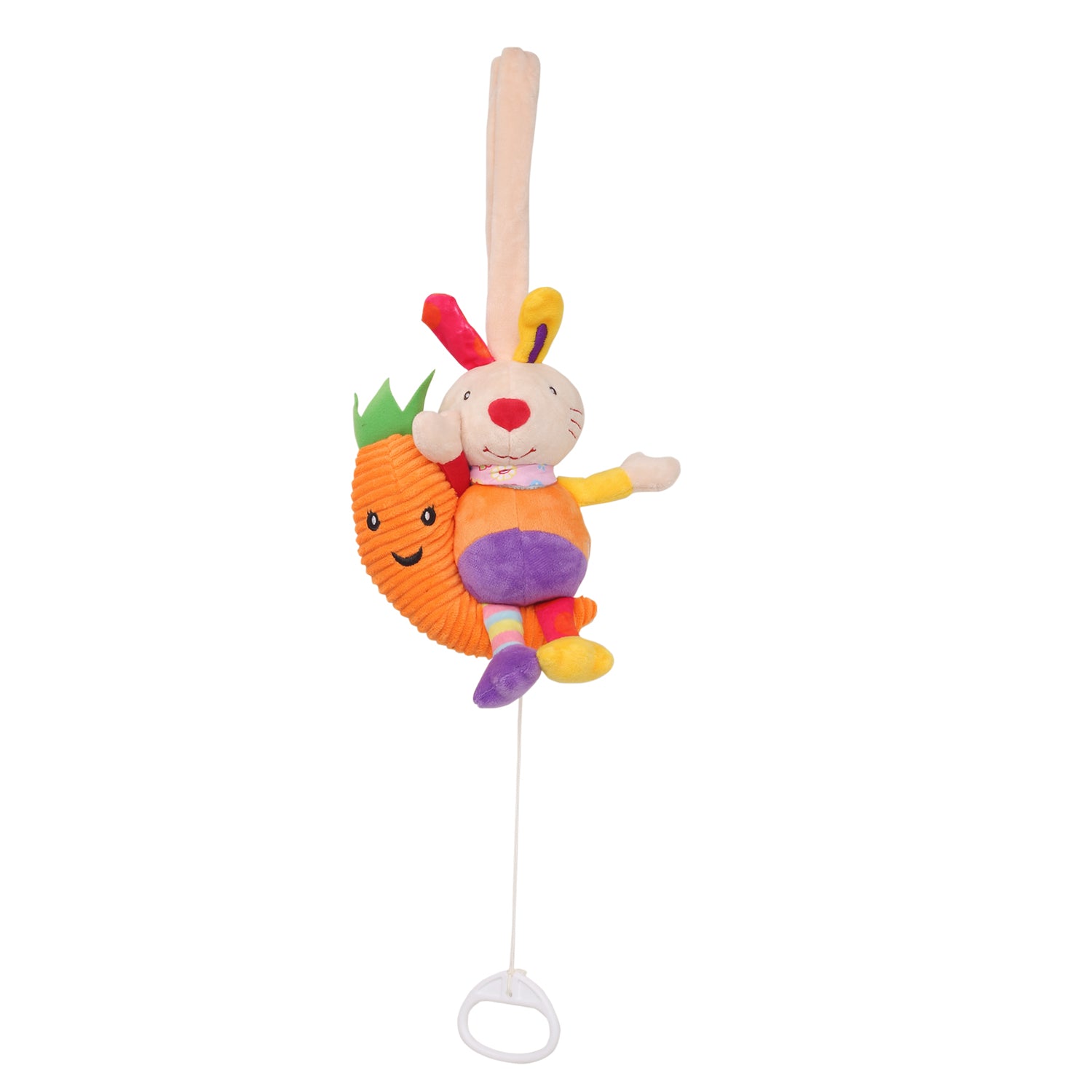 Rabbit Multicolour Hanging Pulling Toy - Baby Moo