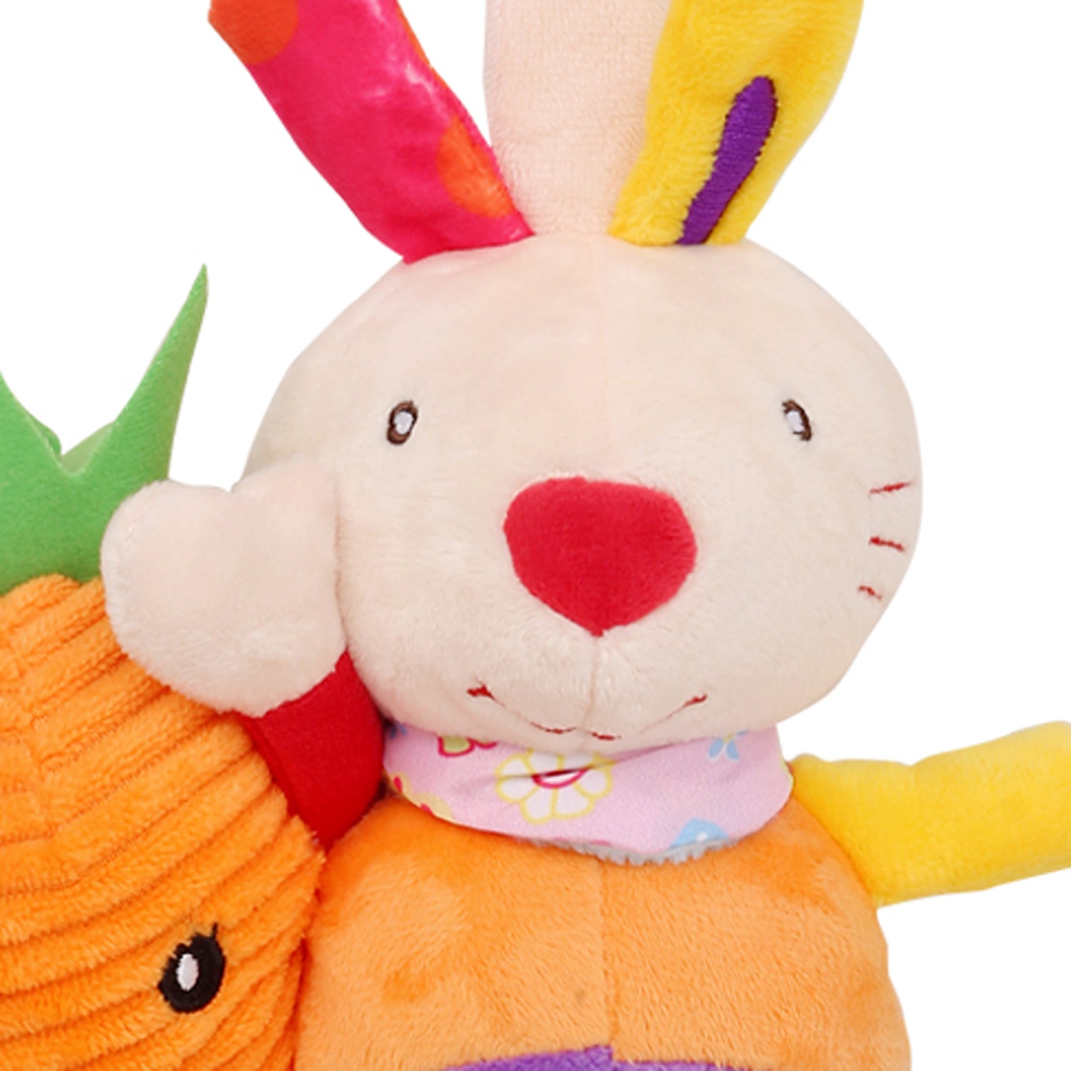 Rabbit Multicolour Hanging Pulling Toy - Baby Moo
