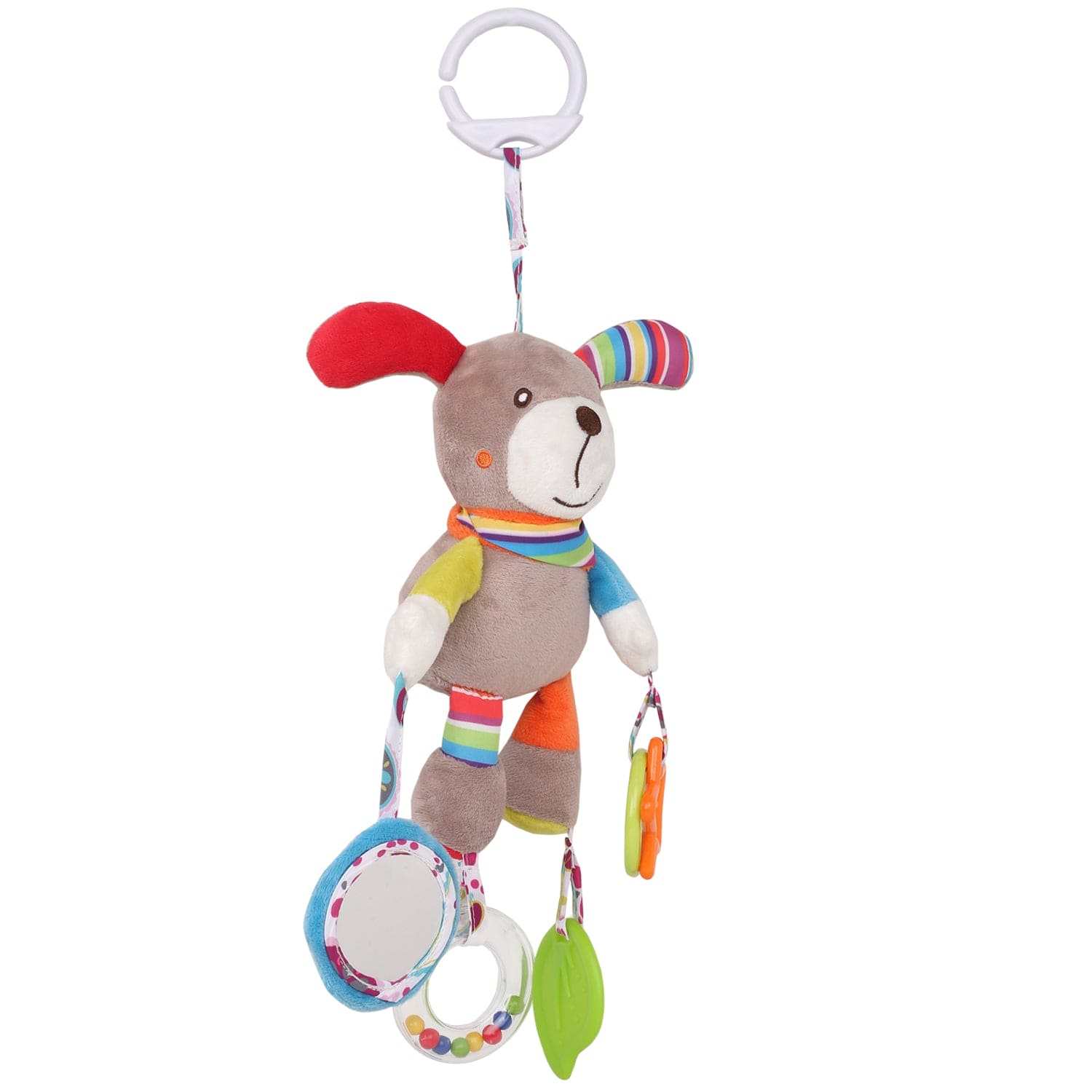 Dog Multicolour Hanging Toy With Teether - Baby Moo