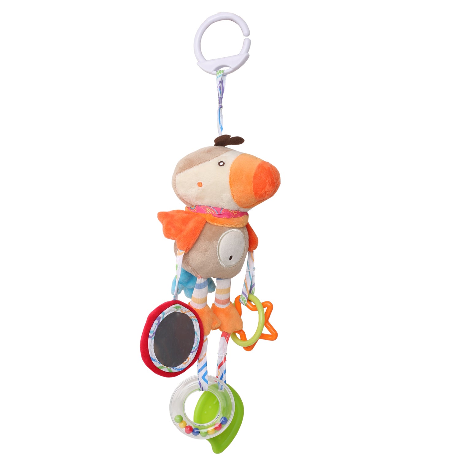 Parrot Multicolour Hanging Toy With Teether - Baby Moo
