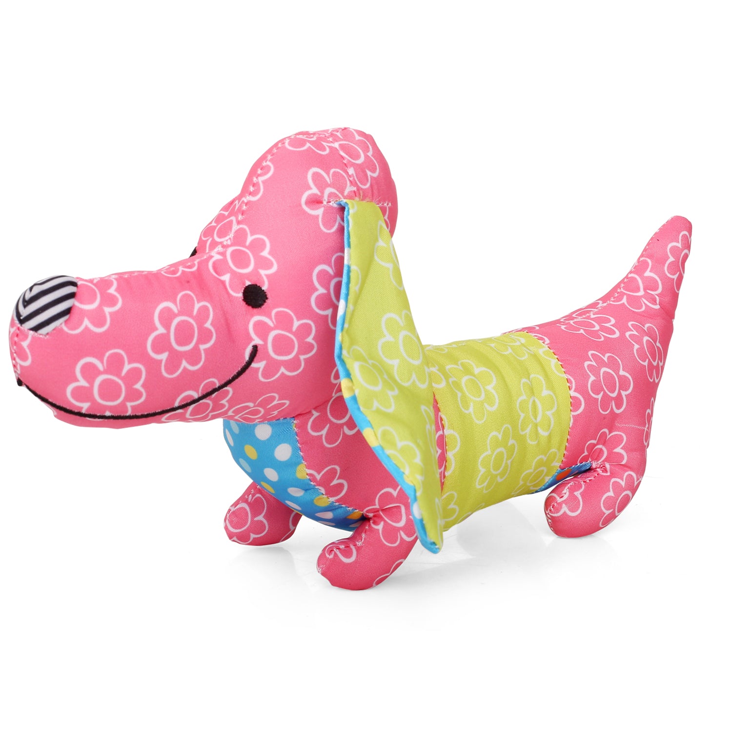 Puppy Pink Soft Rattle Toy - Baby Moo