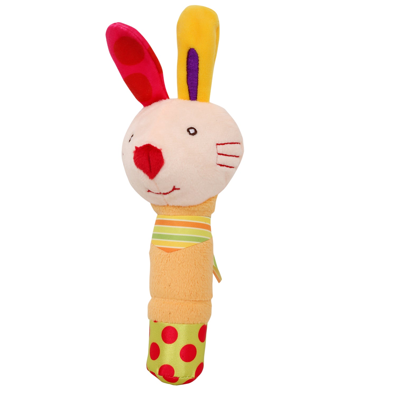 Big Earred Rabbit Multicolour Handheld Rattle - Baby Moo