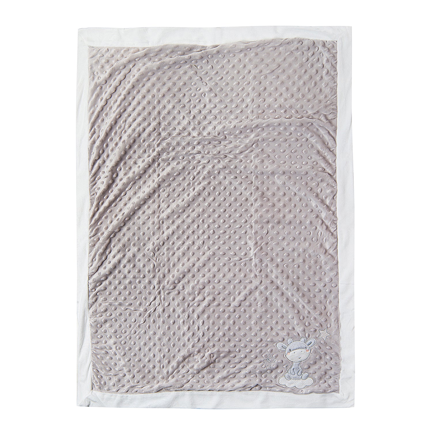 Animal Soft Reversible Bubble Blanket Grey - Baby Moo