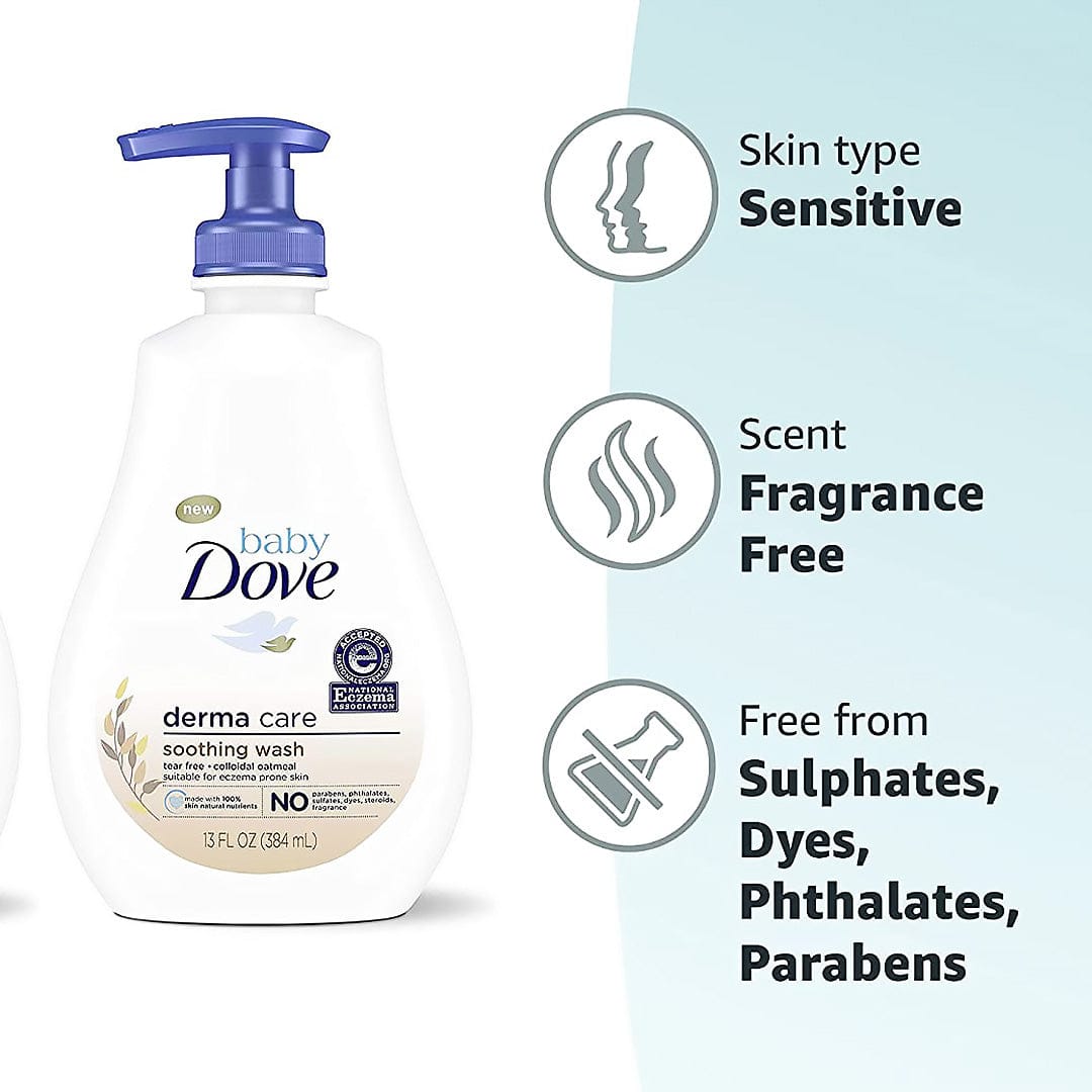 Baby Dove Derma Care Soothing Hair & Body Wash Ultra-gentle baby eczema care - 400 ml - Baby Moo