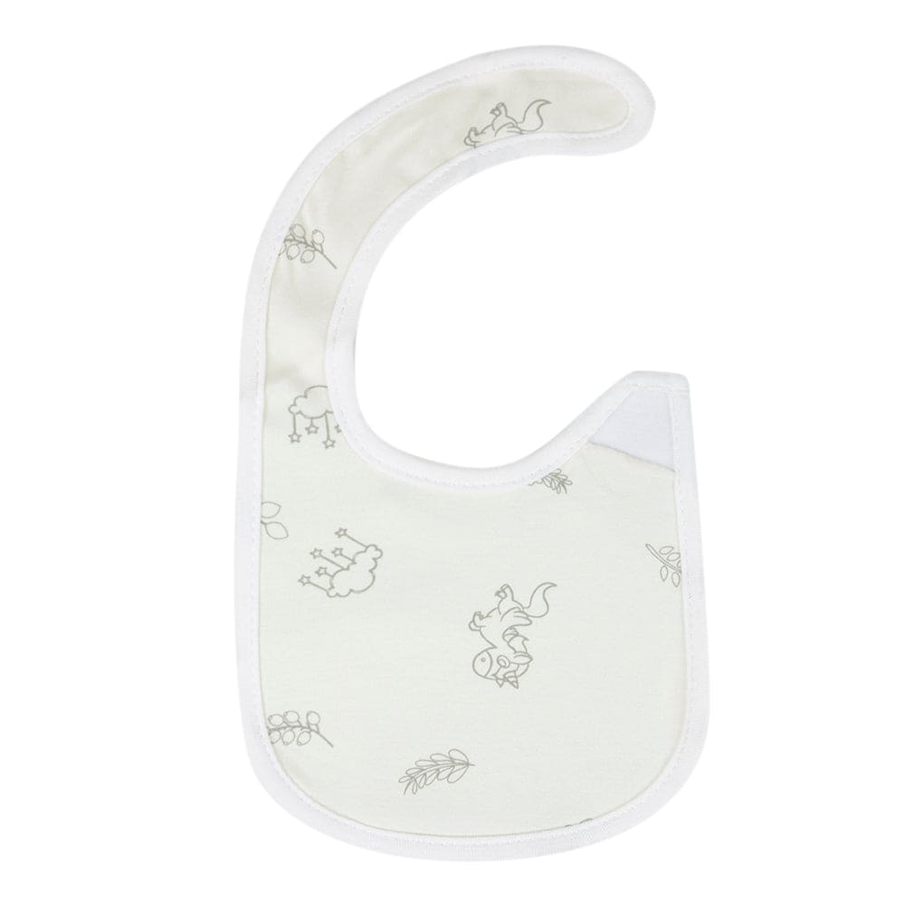 Whimsical Unicorn White 3 Pk Bibs - Baby Moo