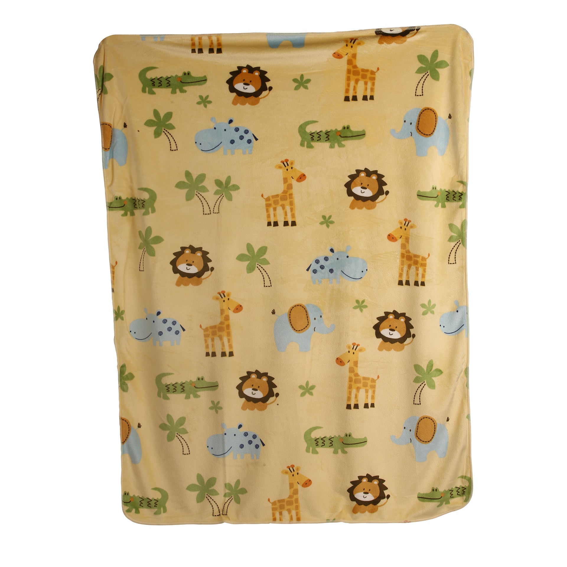 I Love Animals Yellow Fur Blanket - Baby Moo