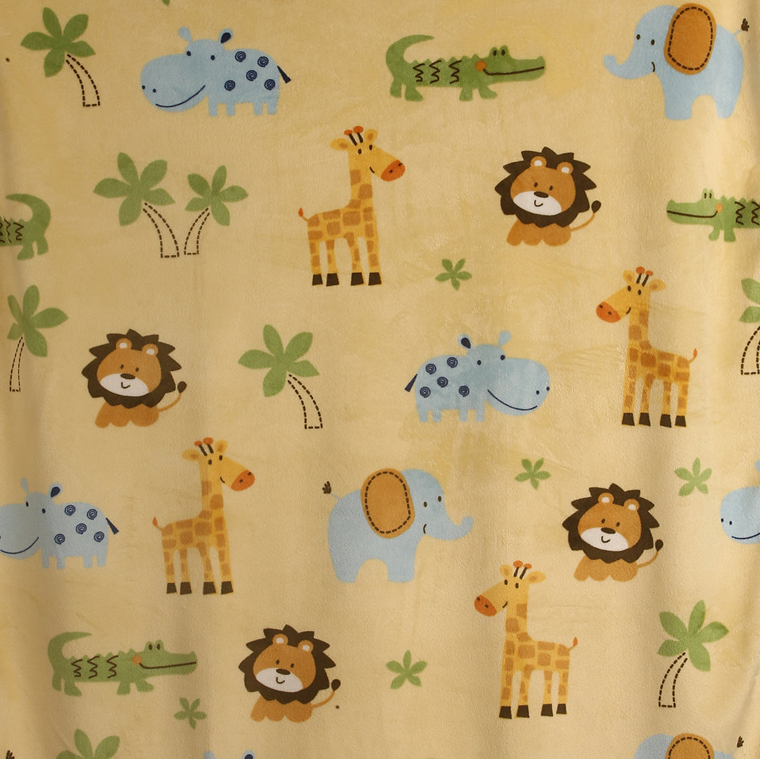 I Love Animals Yellow Fur Blanket - Baby Moo