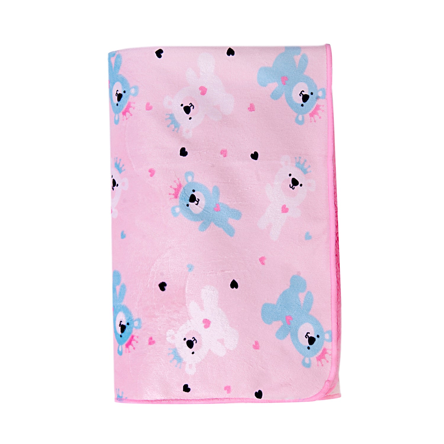 Royal Teddy Pink Fur Blanket - Baby Moo