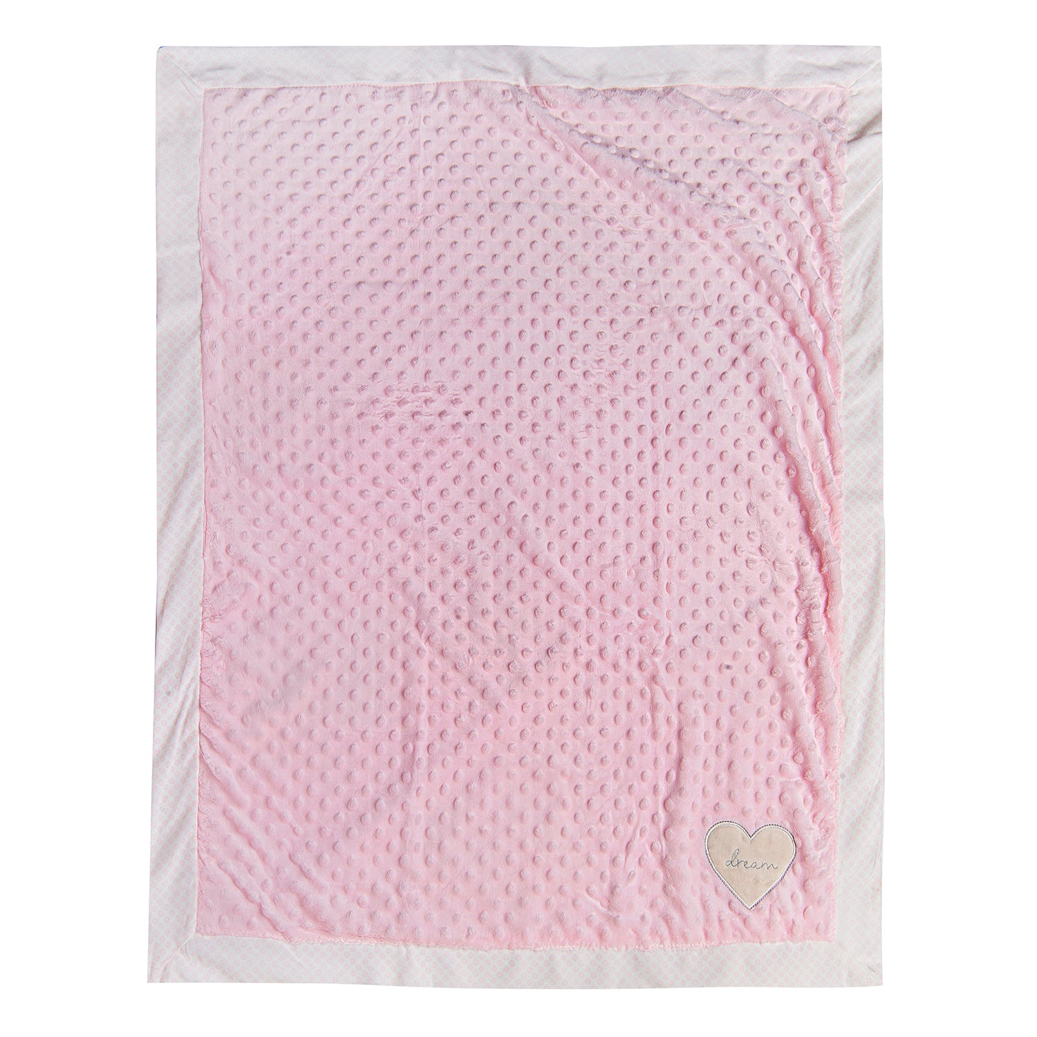 Heart Full Of Dreams Soft Reversible Bubble Blanket Pink - Baby Moo