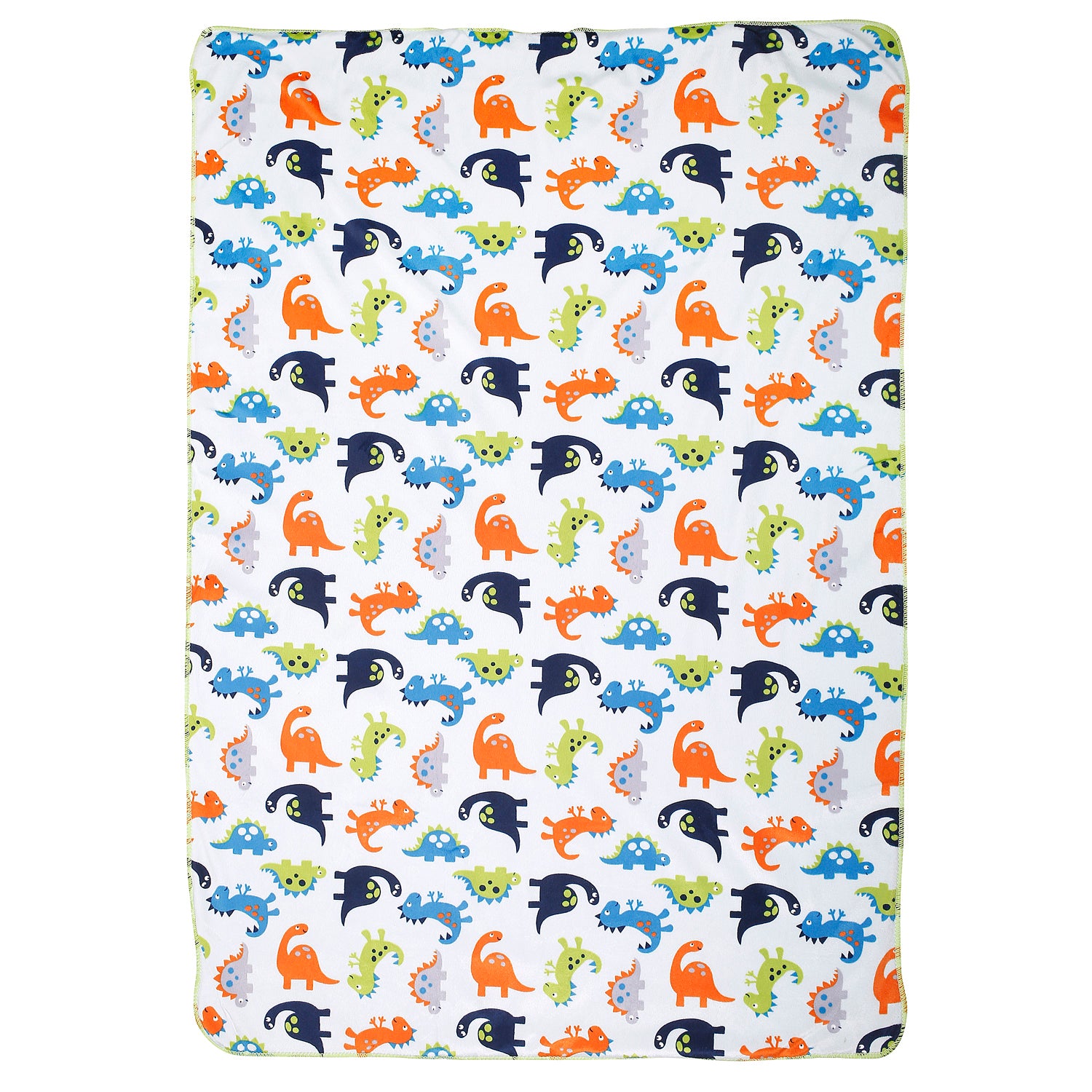 Dino Green And White Blanket - Baby Moo