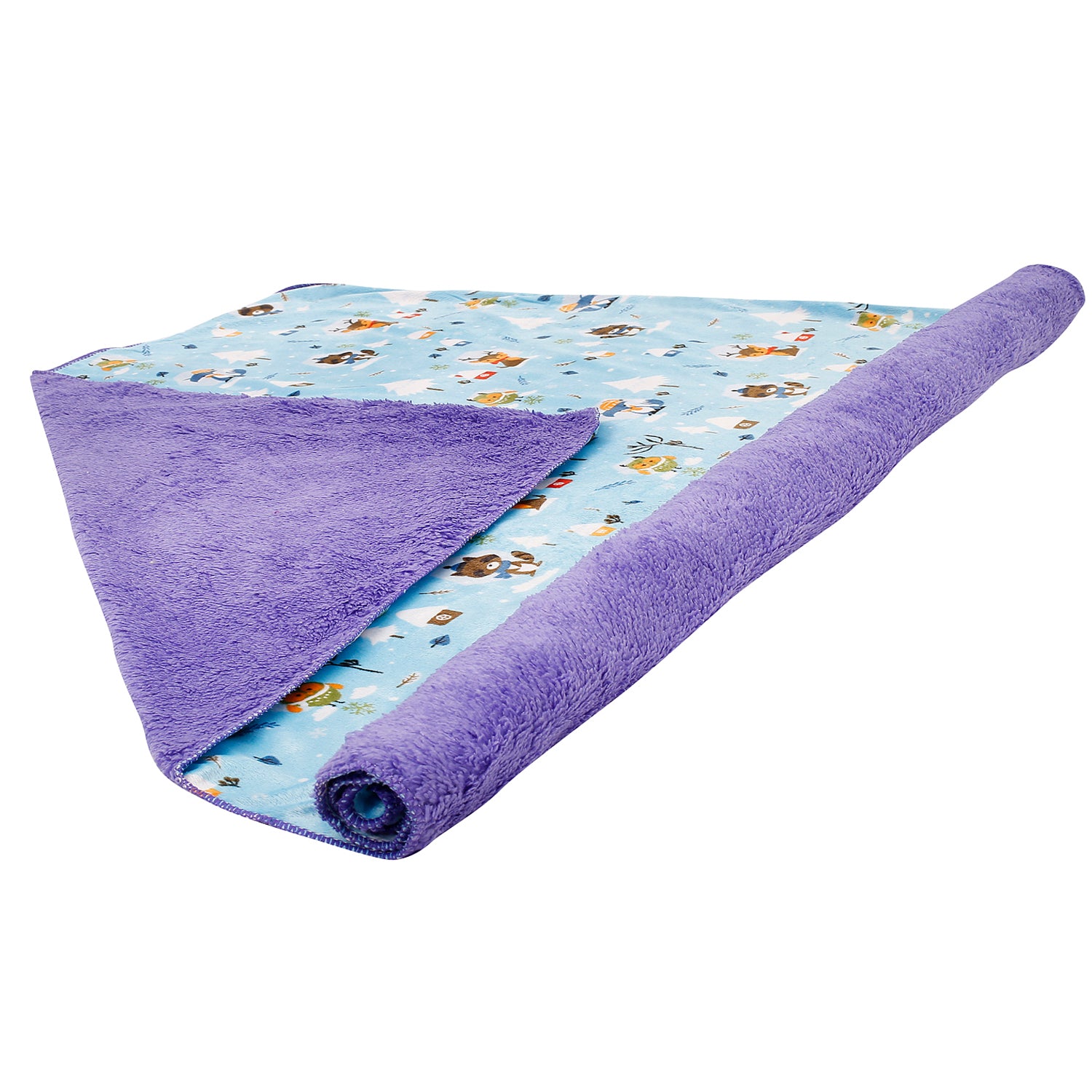Winter Wonderland Purple And Blue Blanket - Baby Moo