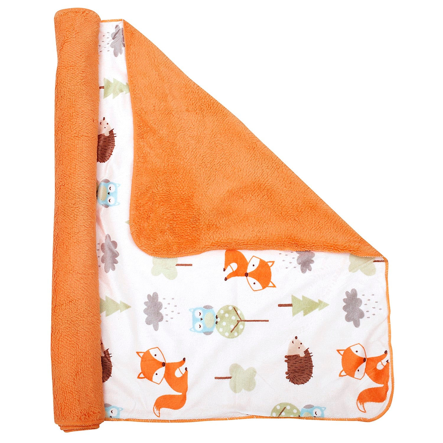 Porcupine Orange And White Blanket - Baby Moo