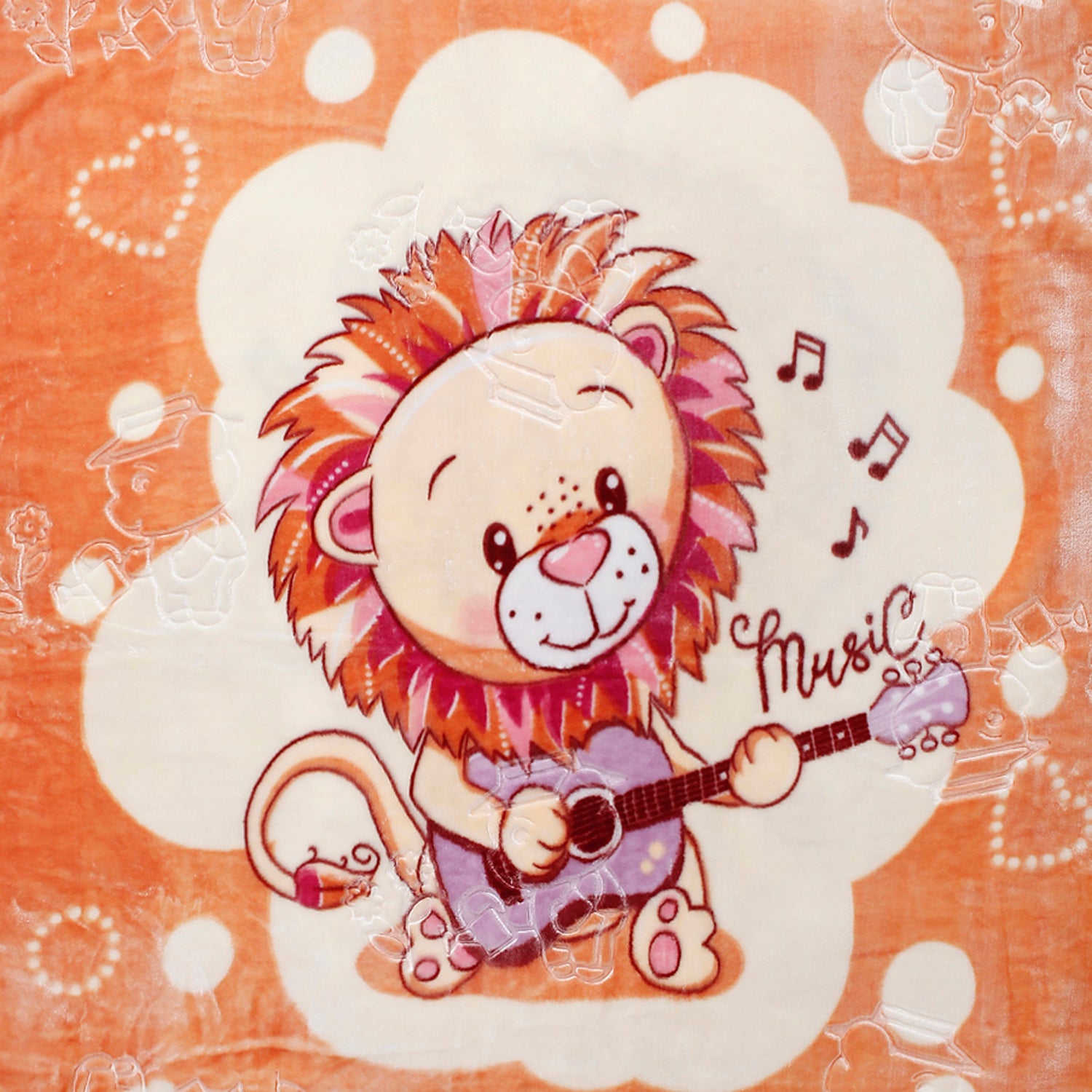 Musical Lion Orange Blanket
