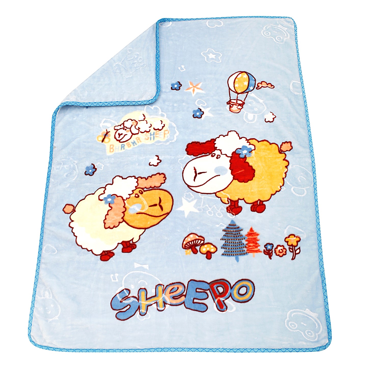Sheep Blue Blanket - Baby Moo