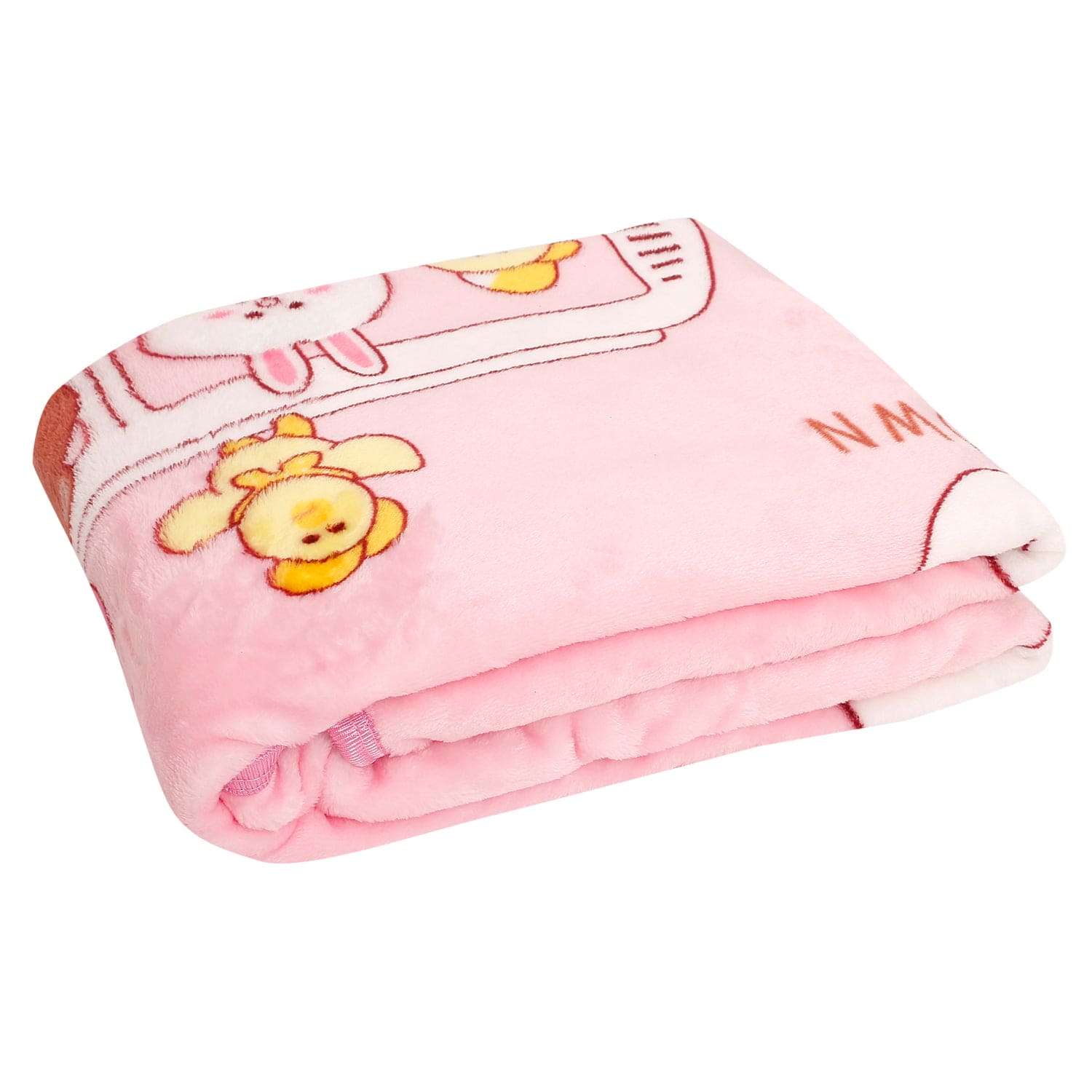 Cycling Bear Pink Blanket - Baby Moo