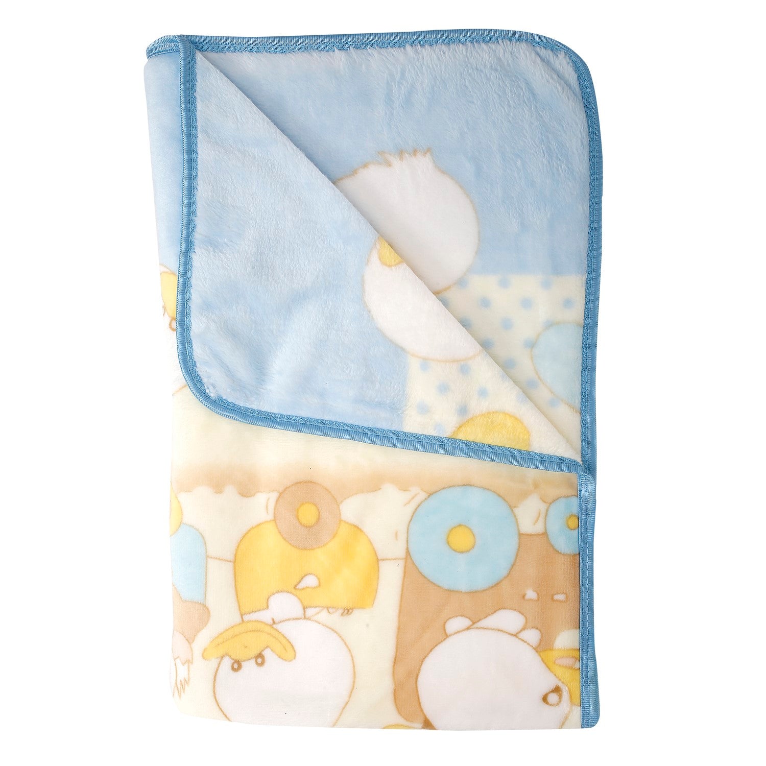 Duckling Train Blue Blanket - Baby Moo