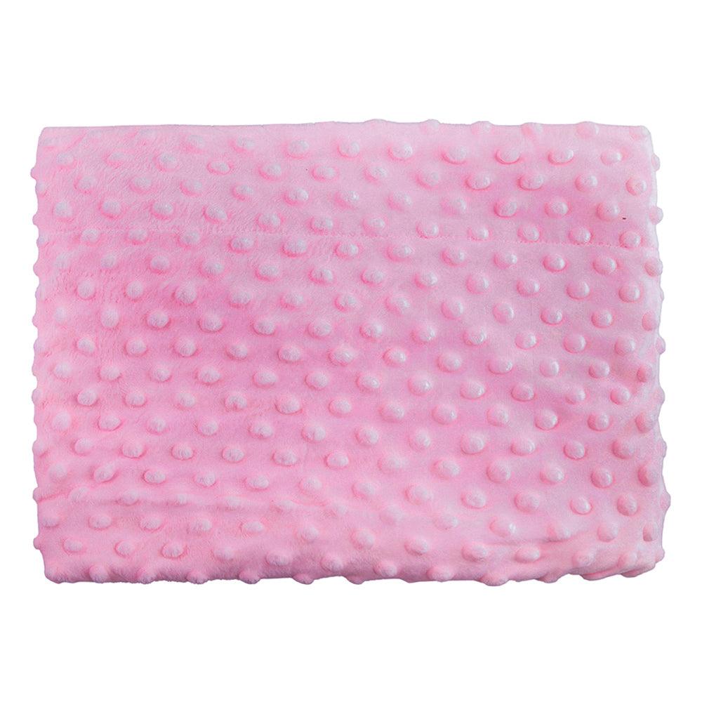 Plain Pink Double Sided Bubble Blanket - Baby Moo