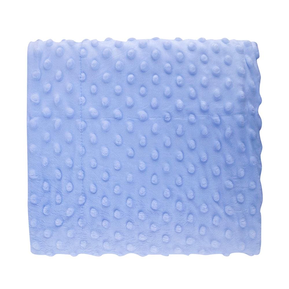 Plain Blue Double Sided Bubble Blanket - Baby Moo