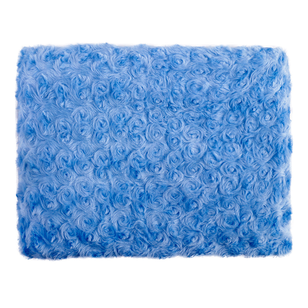 Swirl Blue Fur Blanket - Baby Moo