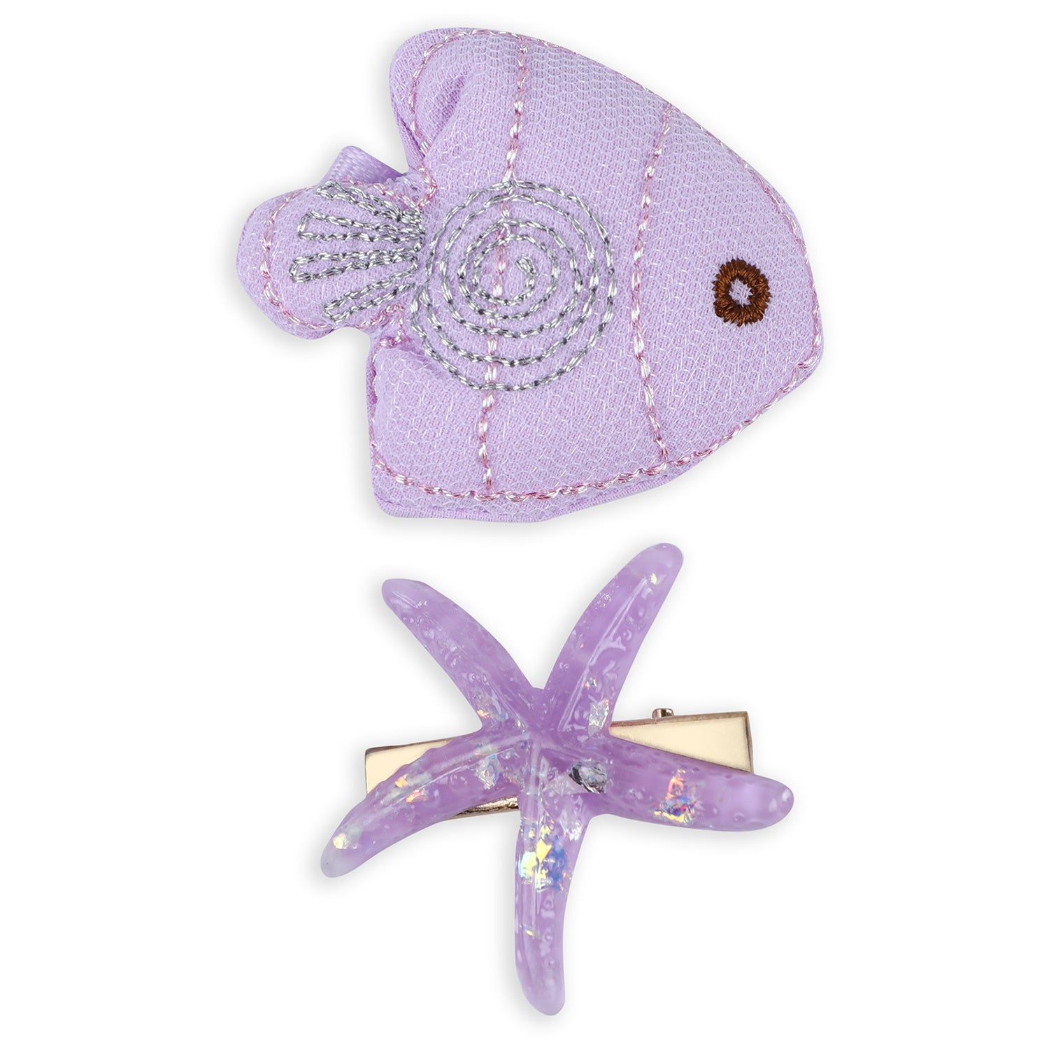Asteria Bows Hair Clips Set 8 Pcs - Purple - Baby Moo