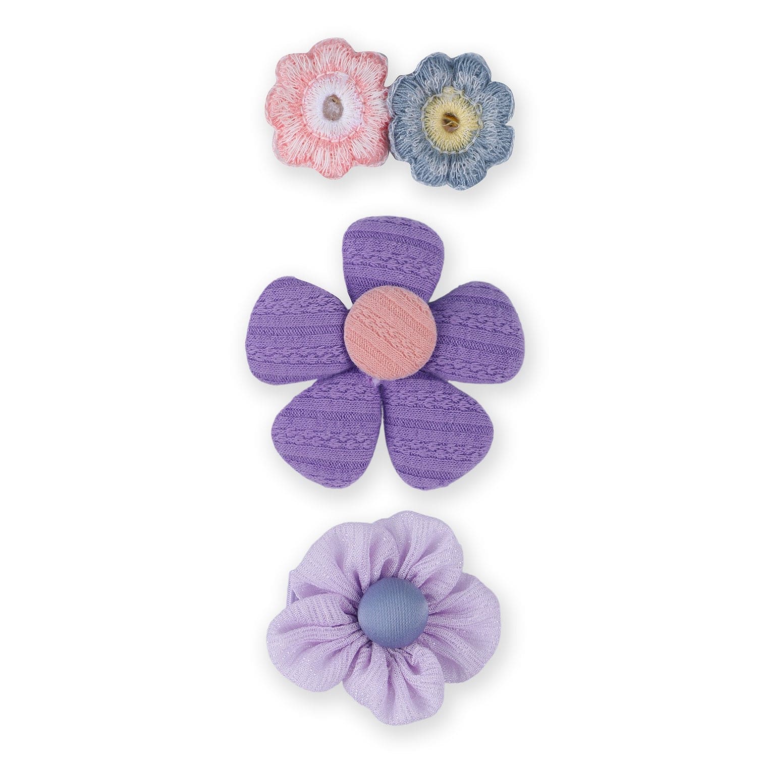 Asteria Bows Hair Clips Set 8 Pcs - Purple - Baby Moo