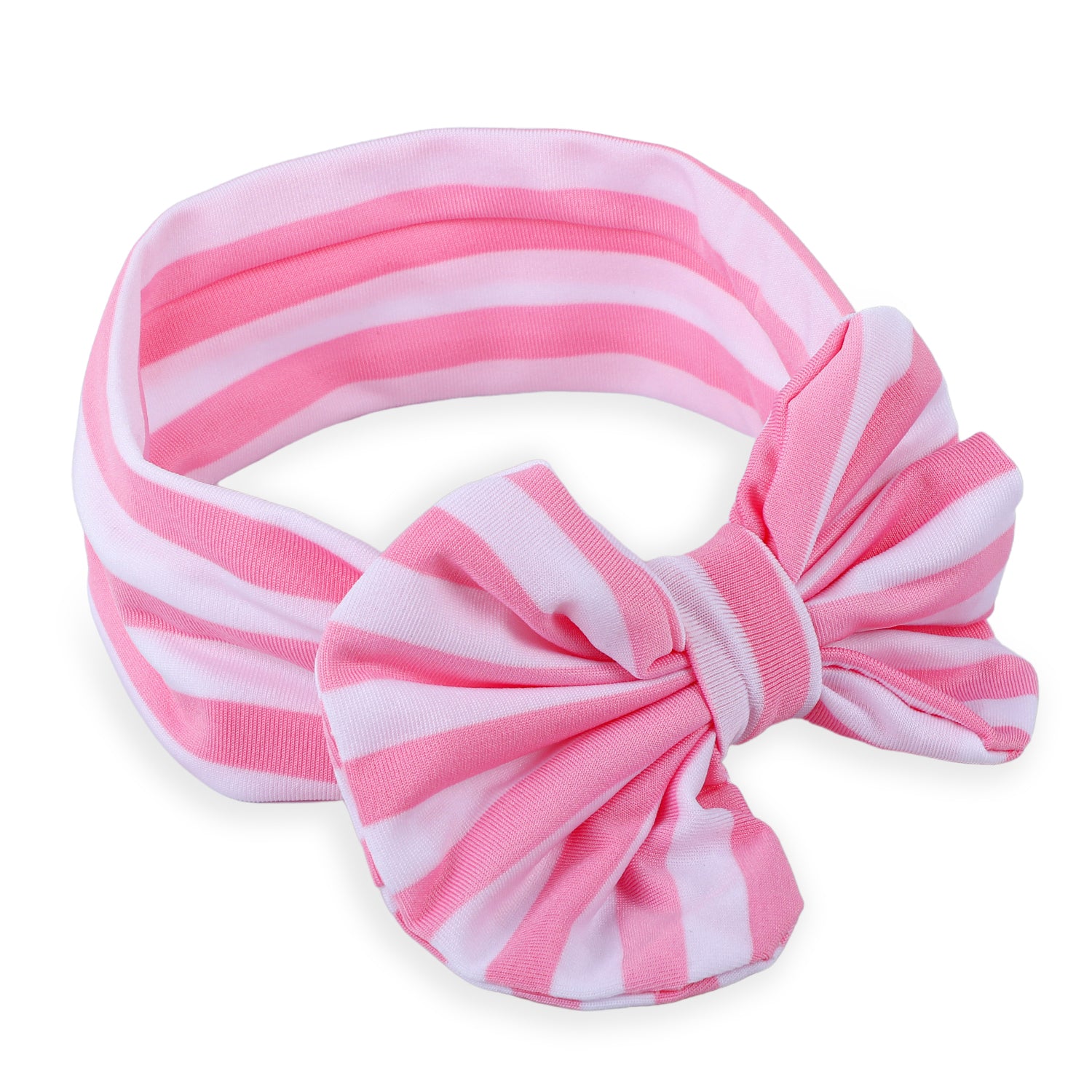 Stripes Soft Bow Headband - Pink - Baby Moo