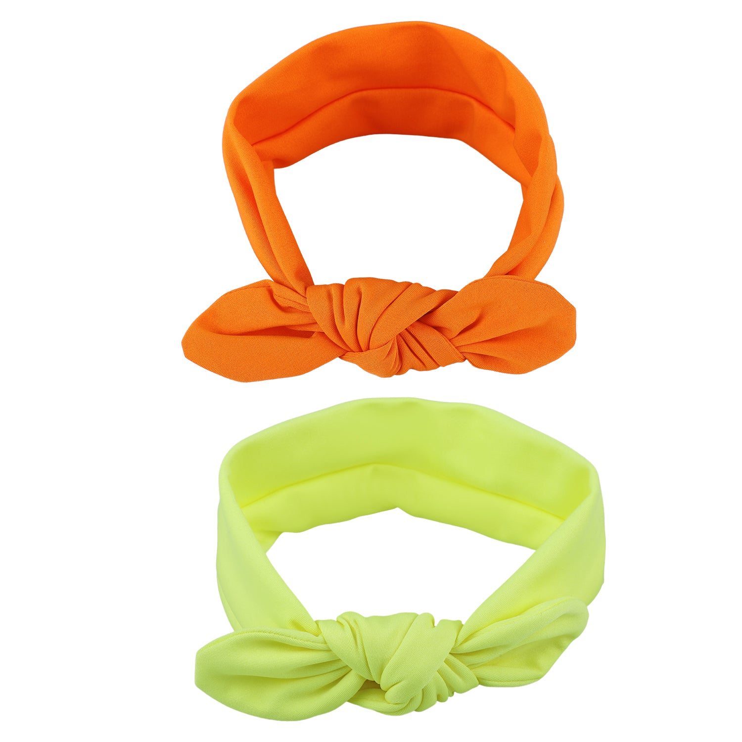 Bow Knot Headbands Set of 2 - Yellow, Orange - Baby Moo