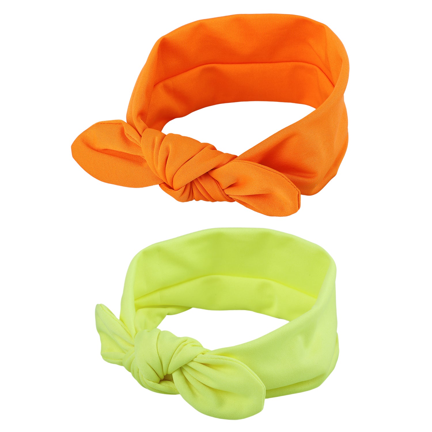 Bow Knot Headbands Set of 2 - Yellow, Orange