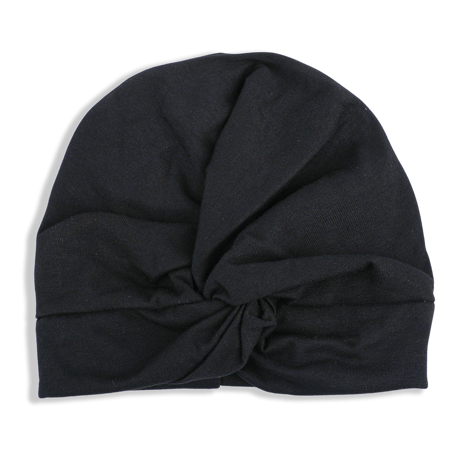 Baby Moo Cute Knotted Turban Cap Infant Beanie - Black - Baby Moo