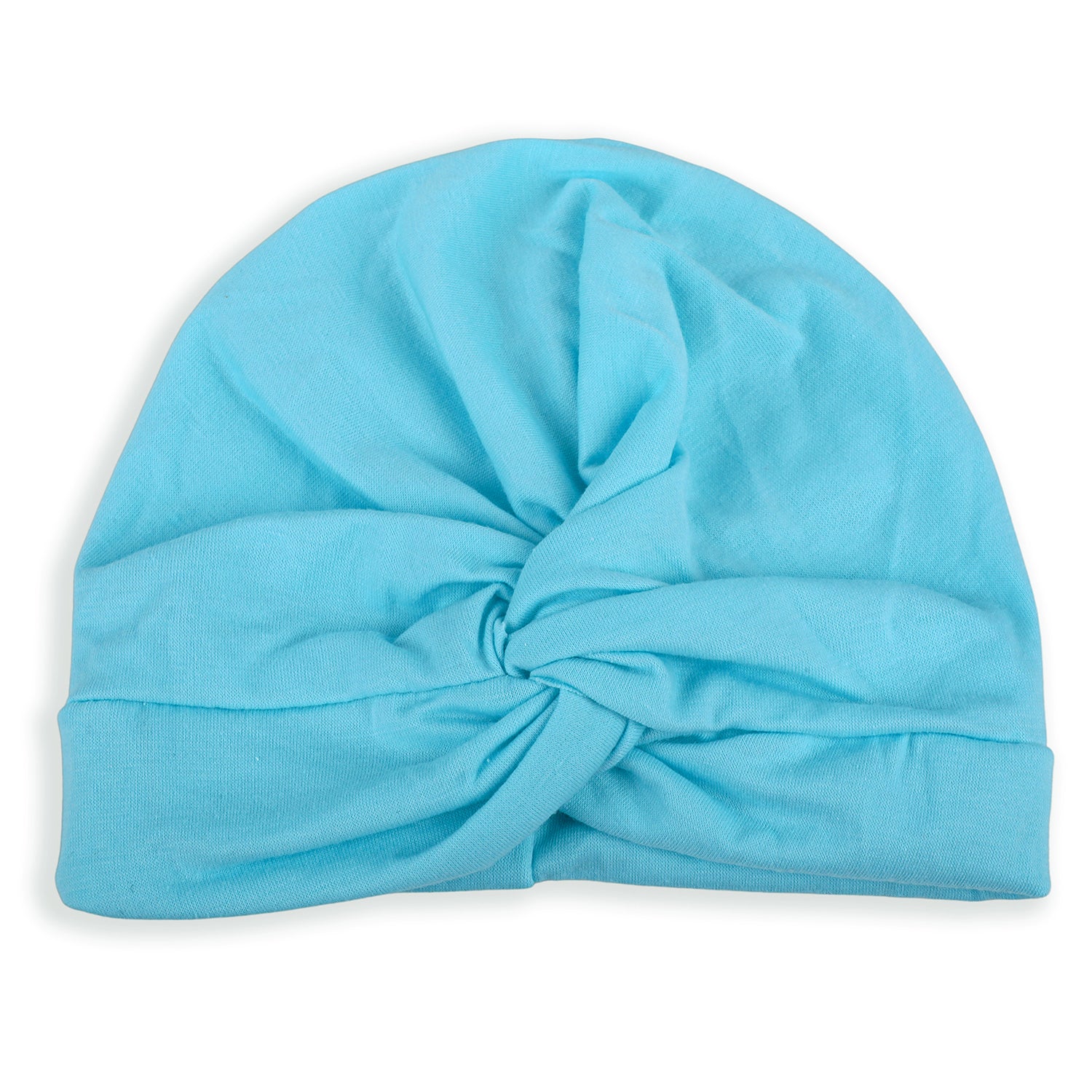 Cute Knotted Turban Cap Infant Beanie - Blue - Baby Moo