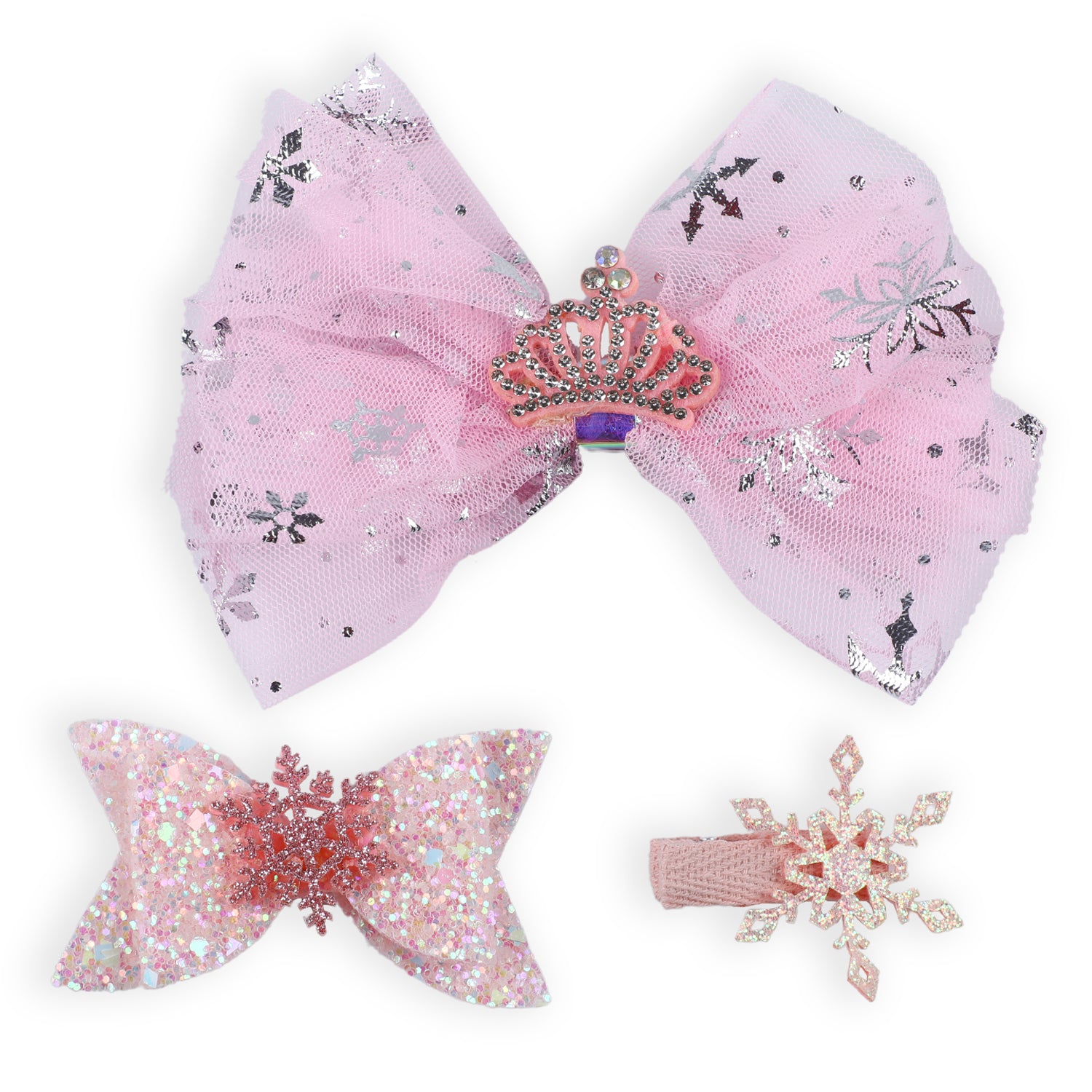 Patro Glitter Embellished Hair Clips Set 10 Pcs - Pink - Baby Moo