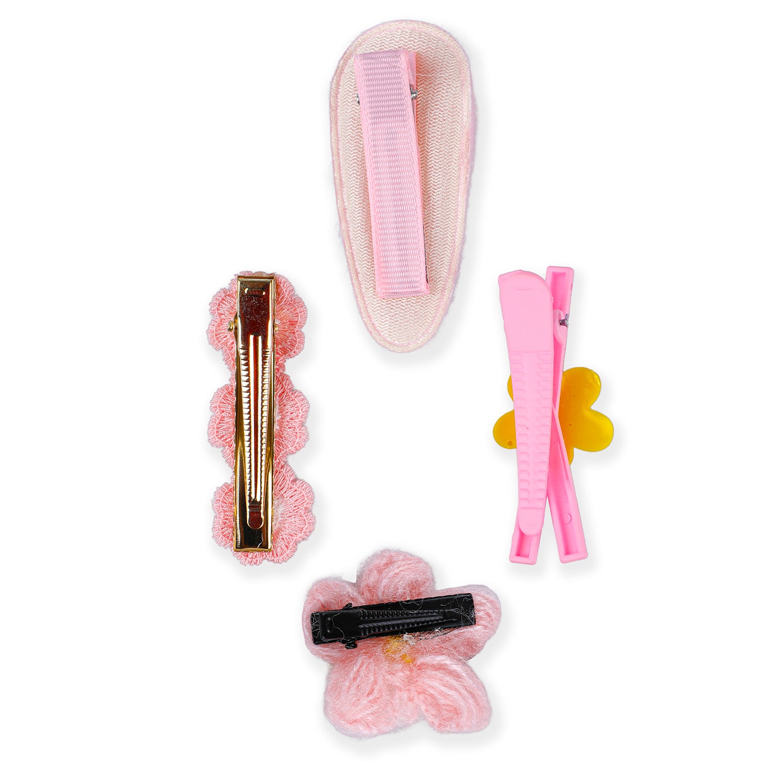 Thalia Floral Hair Clips Set 9 Pcs - Pink - Baby Moo