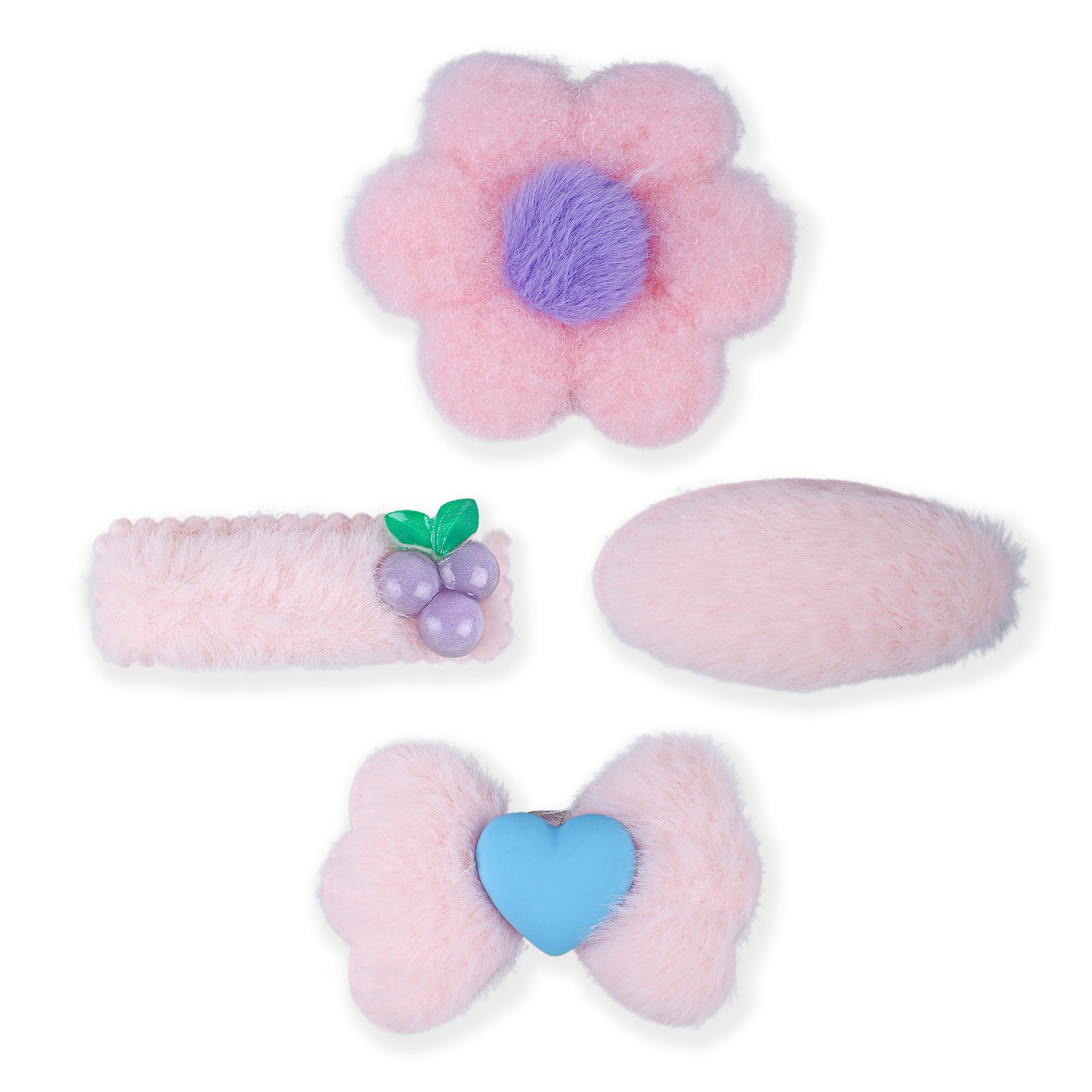 Selene Floral Hair Clips Set 10 Pcs - Pink - Baby Moo
