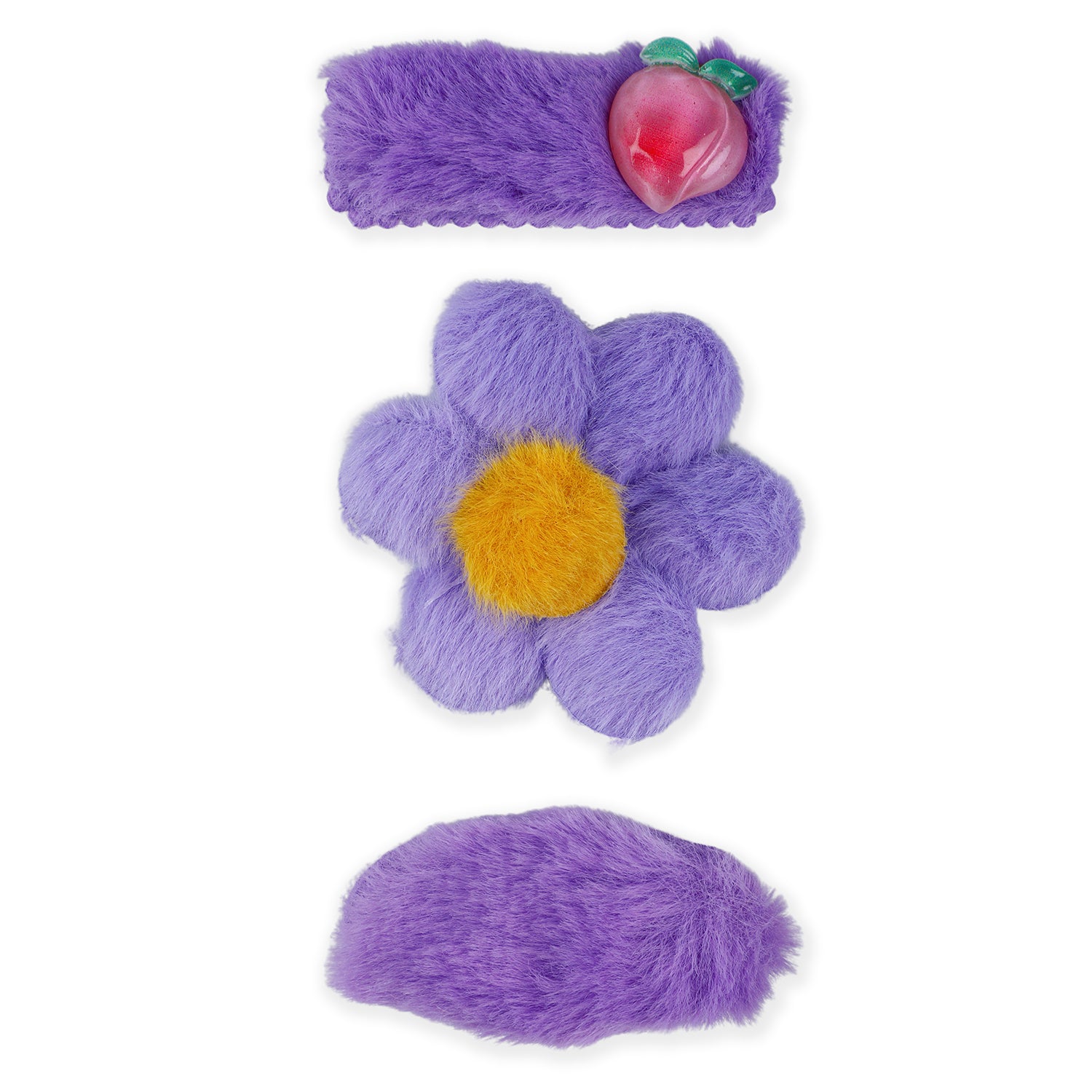 Helen Floral Hair Clips Set 10 Pcs - Purple - Baby Moo