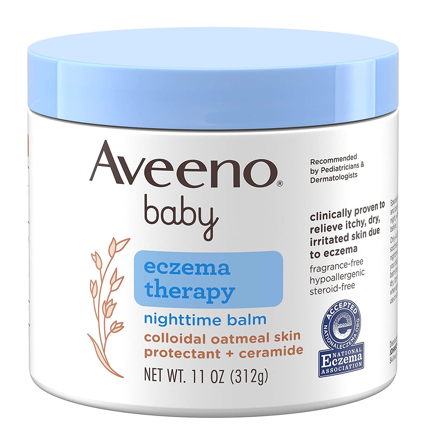 Aveeno Baby Night Time Balm Eczema Therapy 312gm White - Baby Moo
