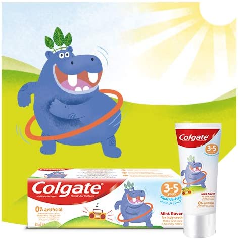 Colgate Toothpaste For Kids 3-5 Years Anticavity Natural Mint 60ml Red - Baby Moo
