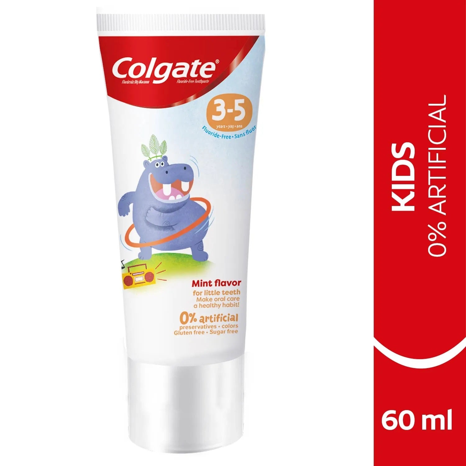 Colgate Toothpaste For Kids 3-5 Years Anticavity Natural Mint 60ml Red - Baby Moo