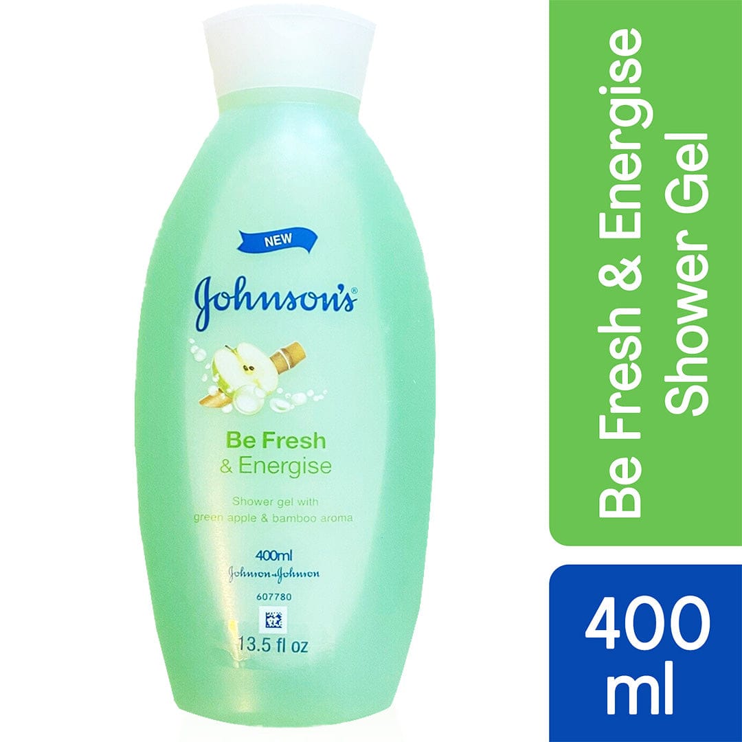Johnson's Be Fresh and Energise Shower Gel with Green Apple & Bamboo Aroma - 400 ml - Baby Moo
