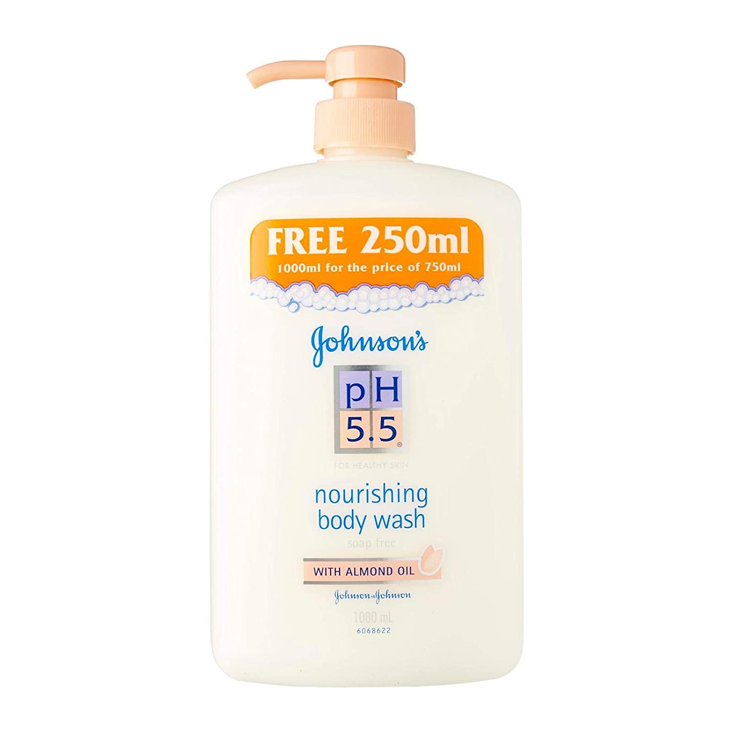 Johnsons Nourishing Bodywash With Almond Oil pH 5.5 1000ml White - Baby Moo