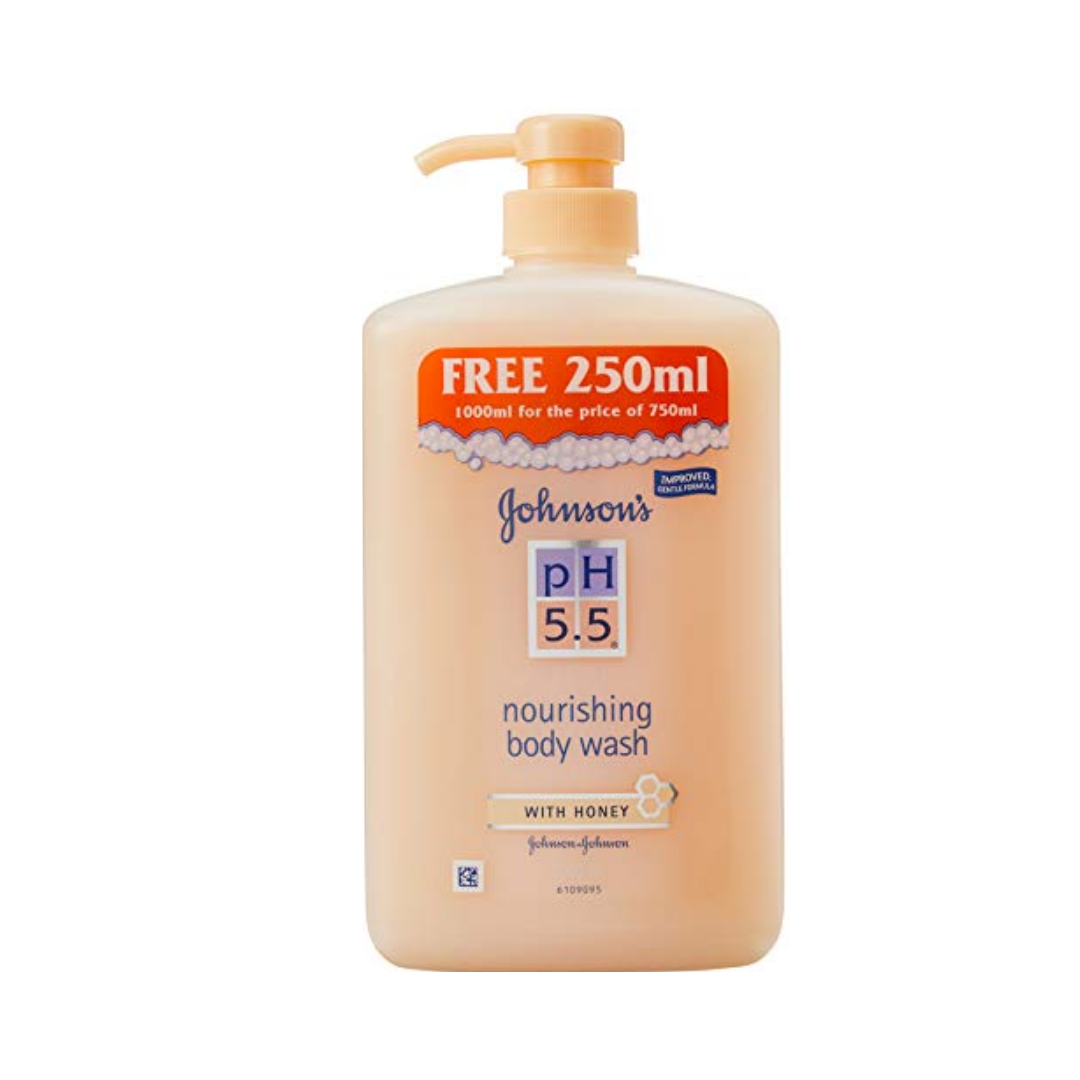 Johnsons Nourishing Bodywash With Honey pH 5.5 1000ml Orange - Baby Moo