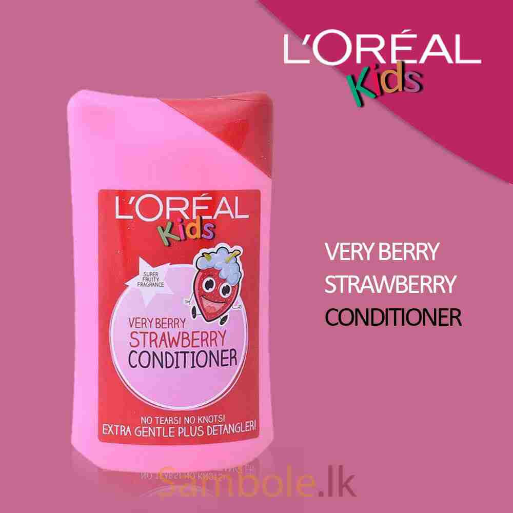 Loreal Kids Conditioner Very Berry Strawberry Extra Gentle 250ml Pink - Baby Moo