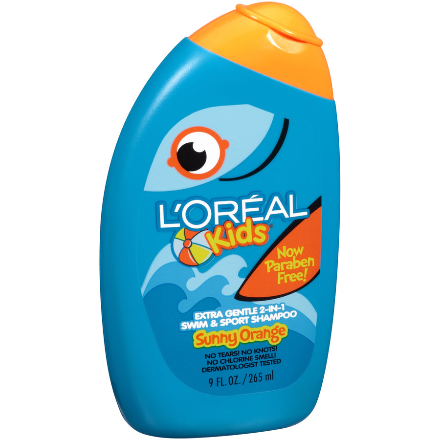 Loreal Kids 2in1 Shampoo Extra Gentle Swim & Sport Sunny Orange 265ml Blue - Baby Moo